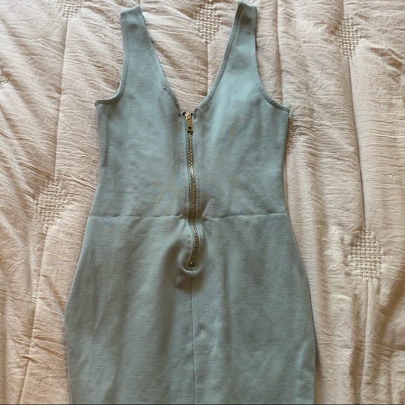 Mint green form fitting mini dress - Picture 5 of 6